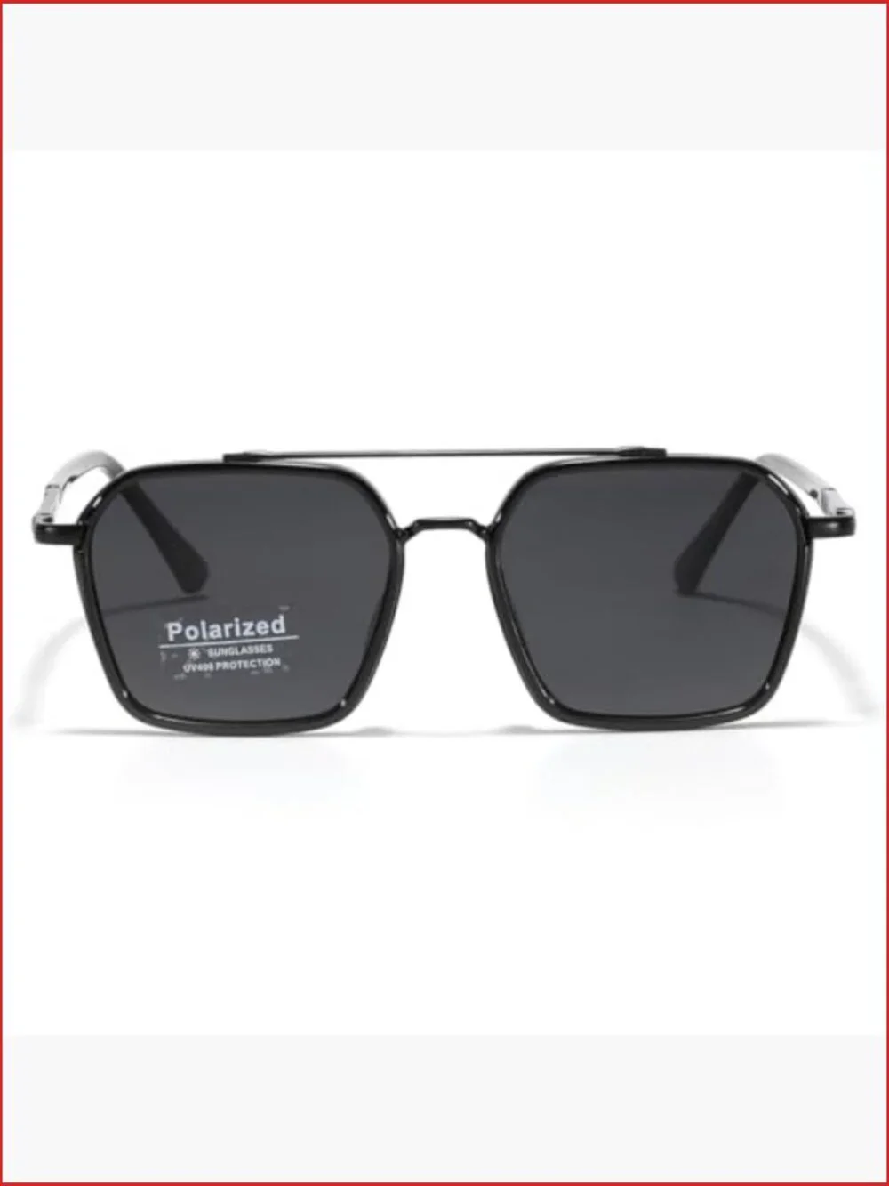 TR90 Square Frame Polarized Sunglasses Double Bridge UV Protection Unisex